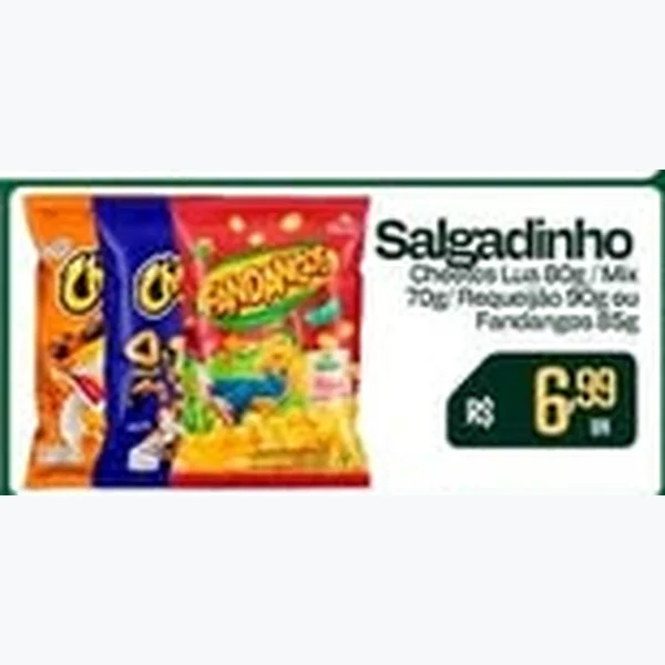 Recorte do encarte de Salgadinho Cheetos 80 g