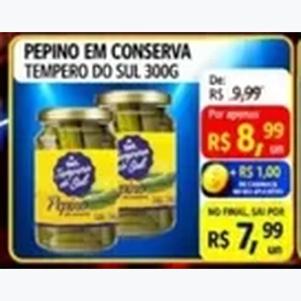 Pepino em Conserva Tempero do Sul 300 g