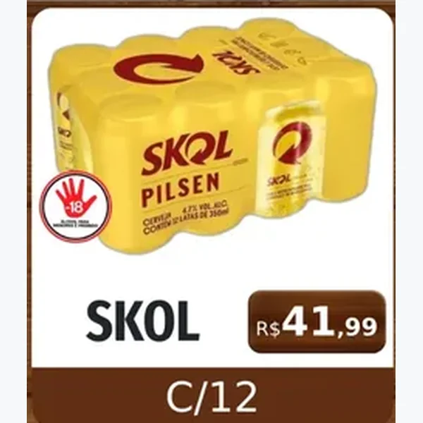 Cerveja Pilsen Skol 12 un