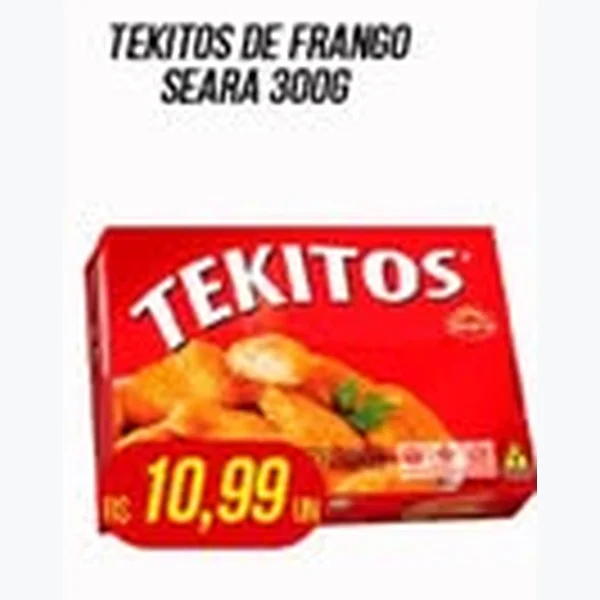 Recorte do encarte de Tekitos de Frango Seara 300 g