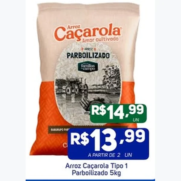 Arroz Tipo 1 Parboilizado Caçarola 5 kg