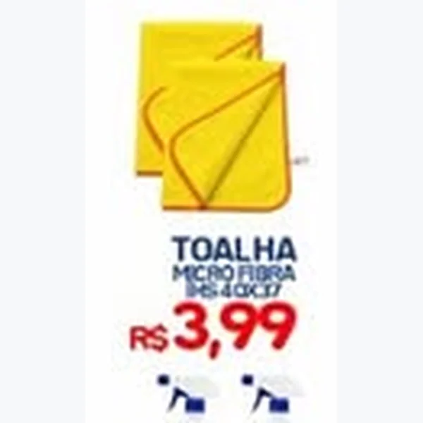 Recorte do encarte de Toalha Microfibra