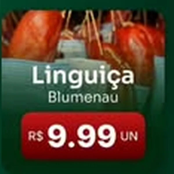 Recorte do encarte de Linguiça Blumenau