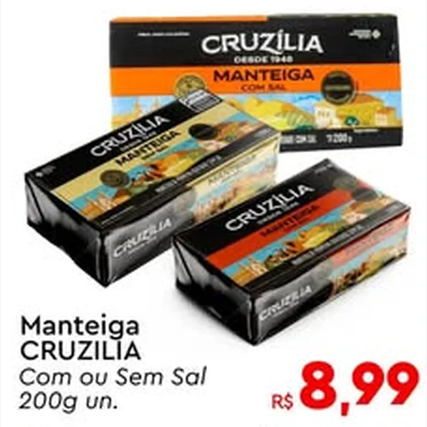Manteiga sem Sal Cruzília 200 g