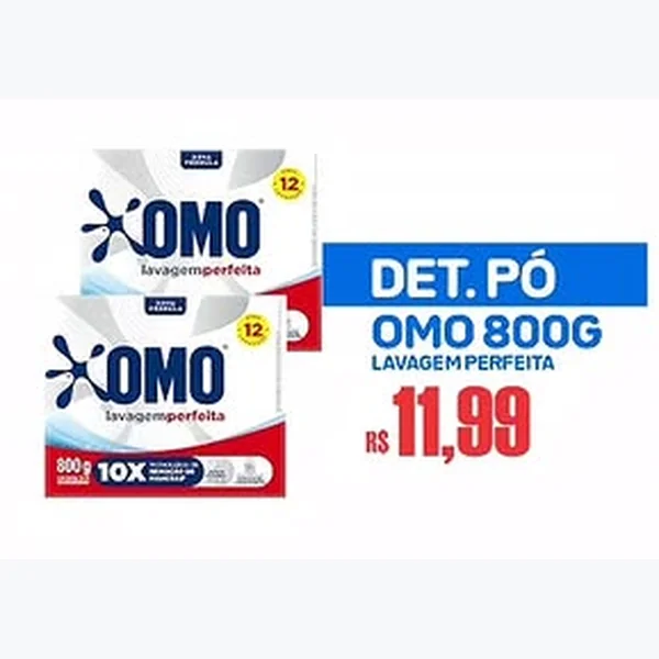 Recorte do encarte de Detergente em Pó Lavagem Perfeita Omo 800 g