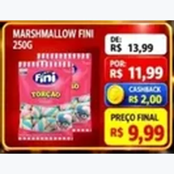 Recorte do encarte de Marshmallow Fini 250 g