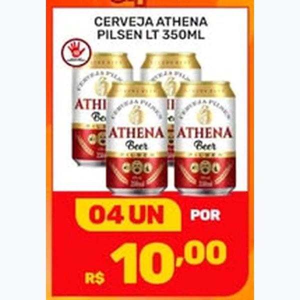 Recorte do encarte de Cerveja Pilsen Athena 350 ml