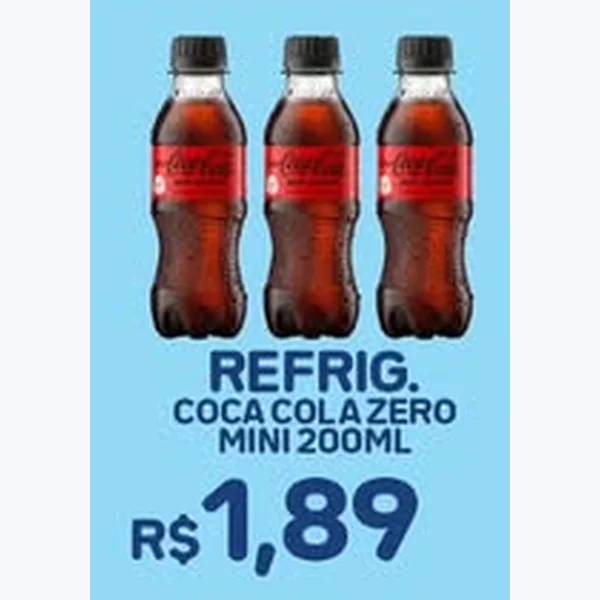 Refrigerante Zero Mini Coca-Cola 200 ml