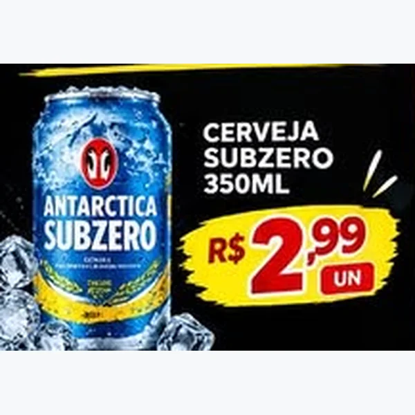 Recorte do encarte de Cerveja Antarctica Subzero 350 ml