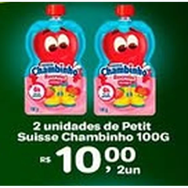 Recorte do encarte de Petit Suisse Chambinho 100 g