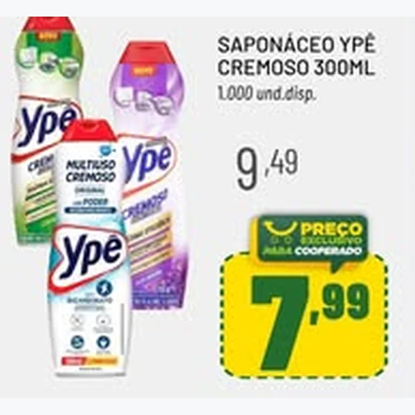 Recorte do encarte de Saponáceo Cremoso Ypê 300 ml
