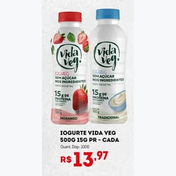 Iogurte Tradicional Vida Veg 500 g