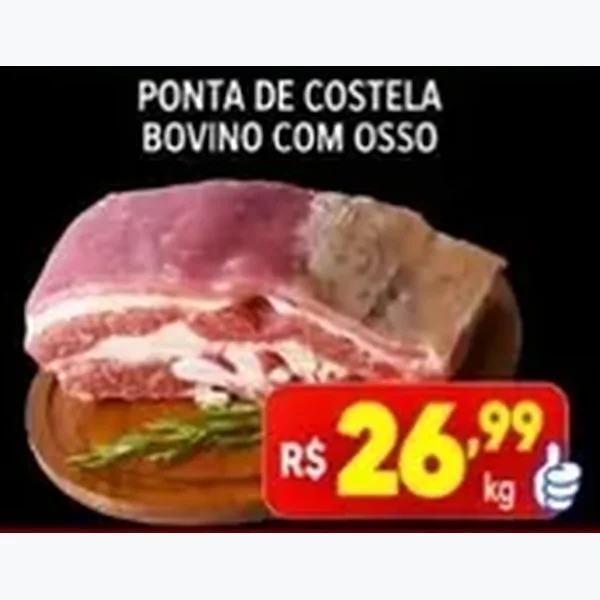 Ponta de Costela Bovino com Osso