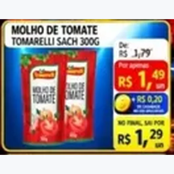 Molho de Tomate Tomarelli 300 g