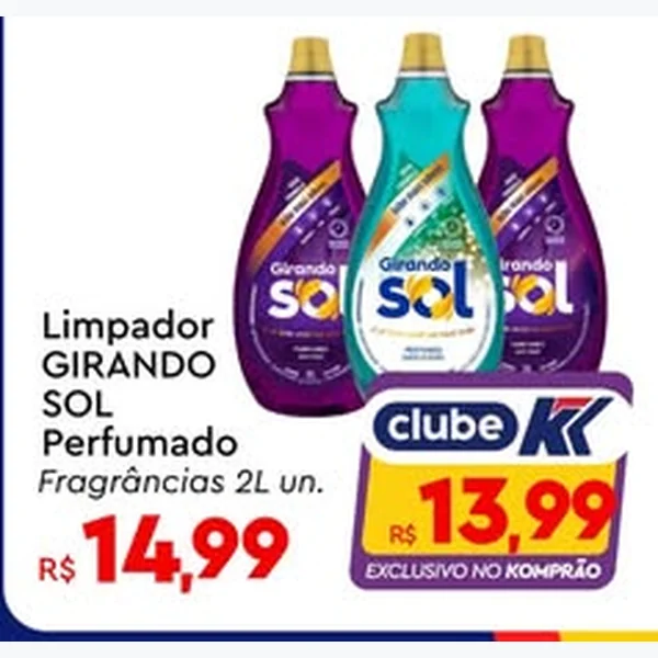 Recorte do encarte de Limpador Perfumado Girando Sol 2 L