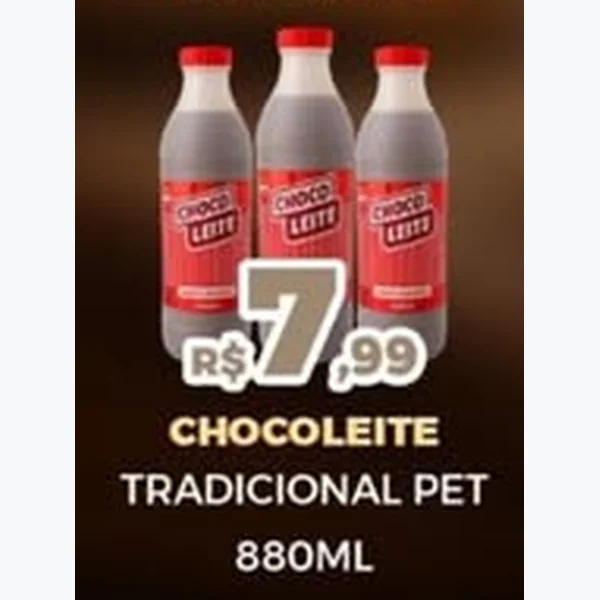 Recorte do encarte de Chocoleite Tradicional 880 ml