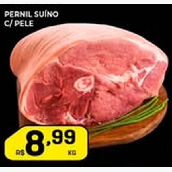 Recorte do encarte de Pernil Suíno com Pele