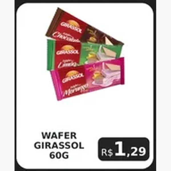 Recorte do encarte de Wafer Girassol 60 g