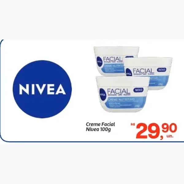 Recorte do encarte de Creme Facial Nivea 100 g