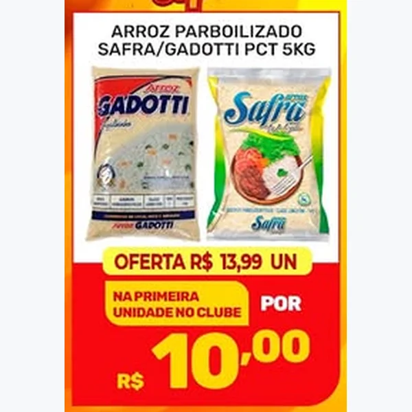 Recorte do encarte de Arroz Parboilizado Safra 5 kg