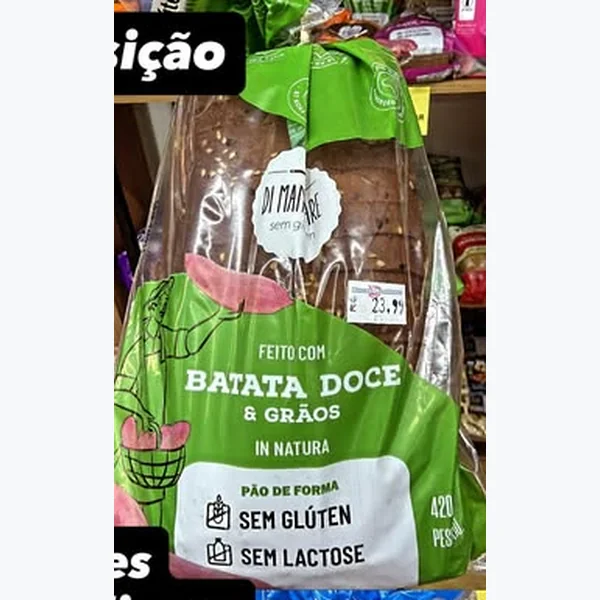 Pão de Forma Batata Doce & Grãos Di Mangiare 420 g