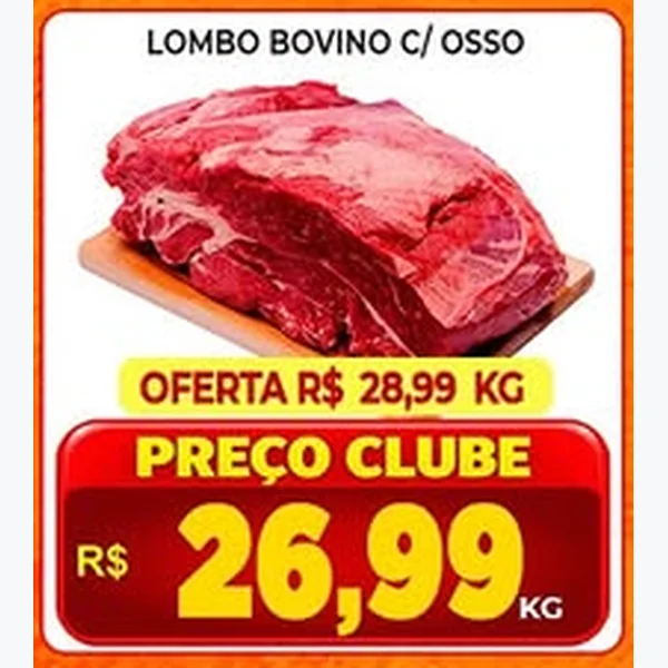 Recorte do encarte de Lombo Bovino C/ Osso