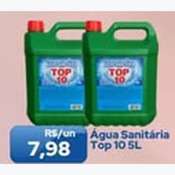 Recorte do encarte de Água Sanitária Top 10 5 L