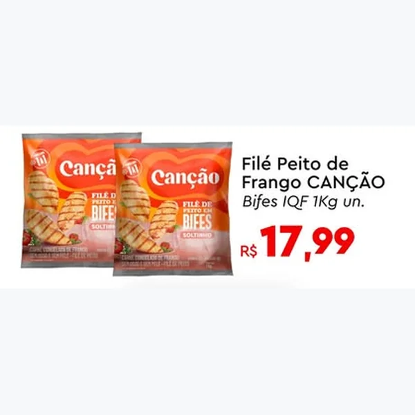 Filé de Peito em Bifes Iqf Canção