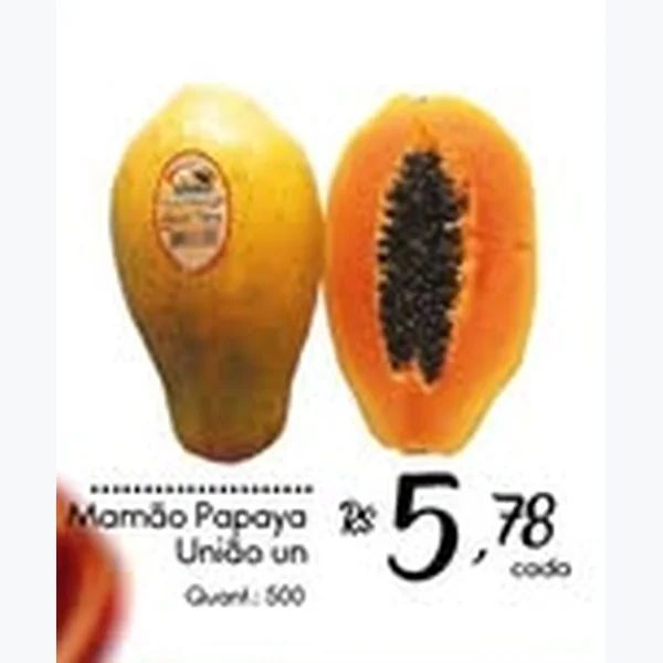 Recorte do encarte de Mamão Papaya