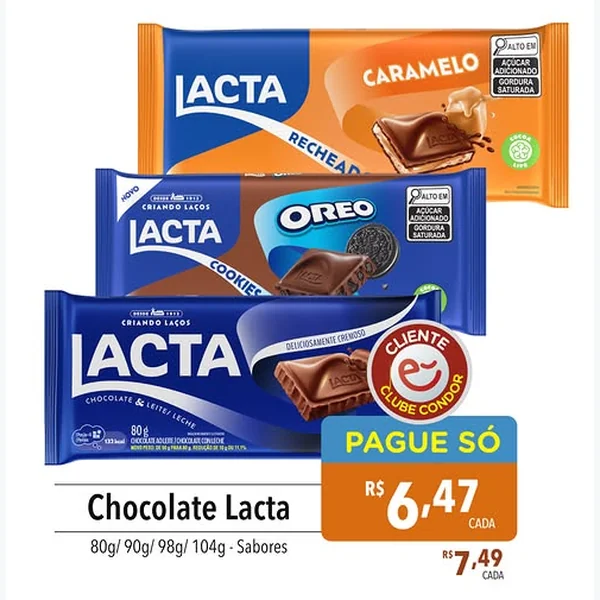 Chocolate Lacta 80 g