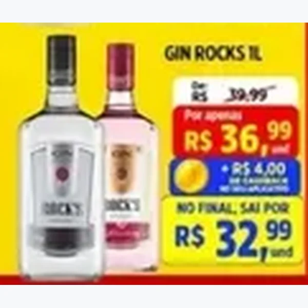 Recorte do encarte de Gin Rocks 1 L