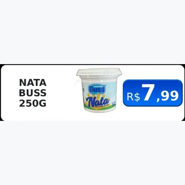 Recorte do encarte de Nata Buss 250 g