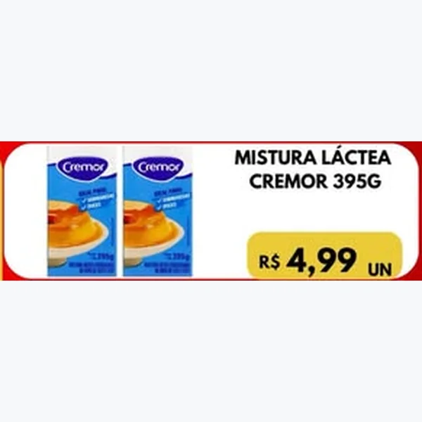 Recorte do encarte de Mistura Láctea Cremor 395 g