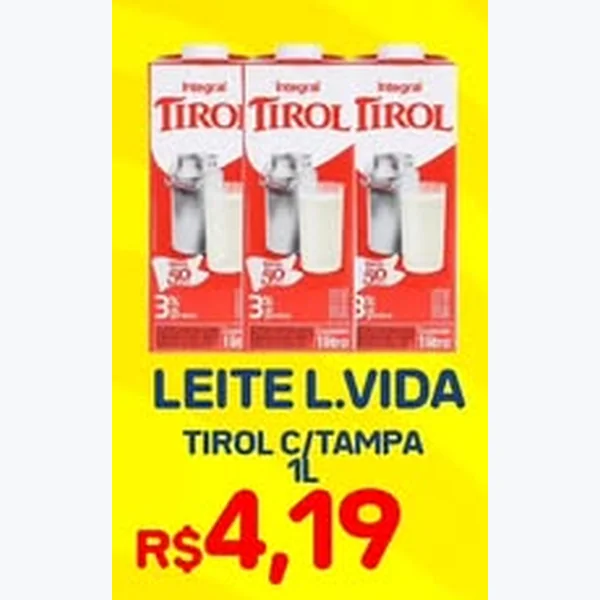 Leite Longa Vida Tirol 1 L