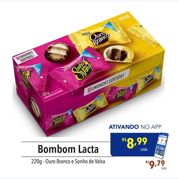 Bombom Lacta 220 g
