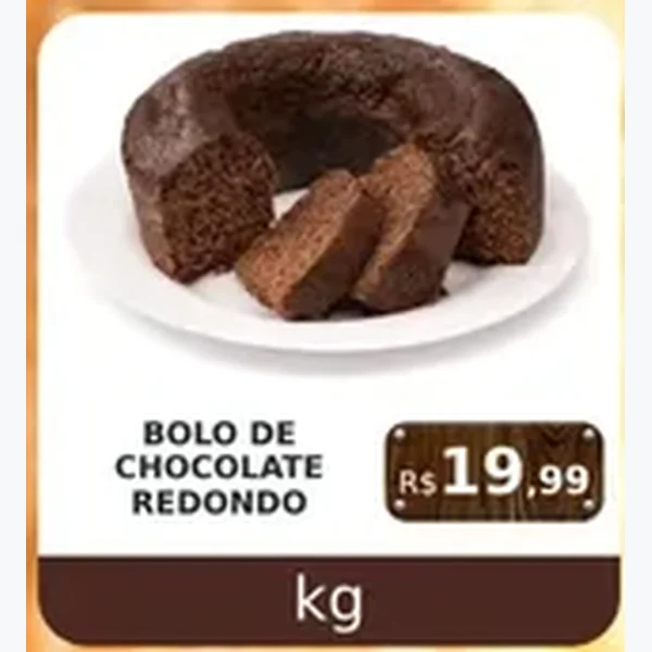 Recorte do encarte de Bolo de Chocolate Redondo