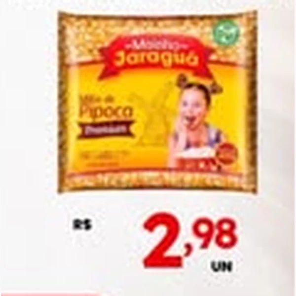 Recorte do encarte de Milho de Pipoca Jaraguá 400 g