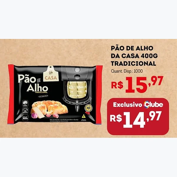 Pão de Alho Tradicional Da Casa 400 g