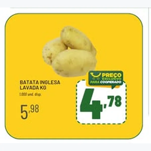 Recorte do encarte de Batata Inglesa Lavada