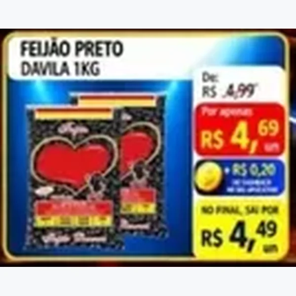 Feijão Preto Davila 1 kg
