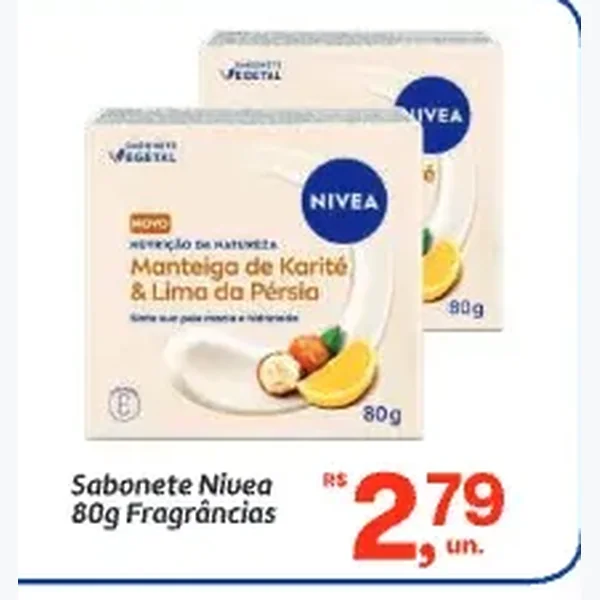 Recorte do encarte de Sabonete Nivea 80 g