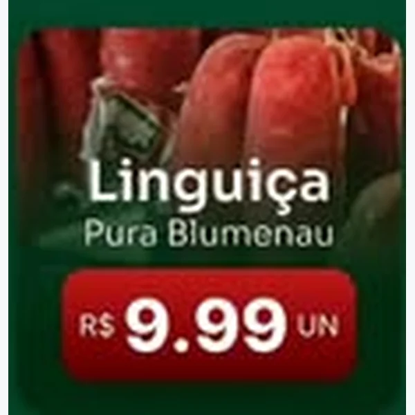 Recorte do encarte de Linguiça Pura Blumenau