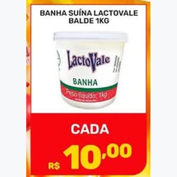 Recorte do encarte de Banha Lactovale 1 kg