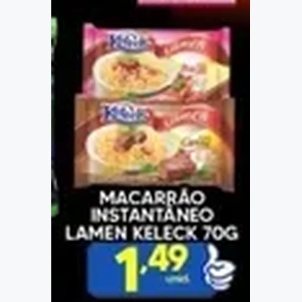 Macarrão Instantâneo Lamen Keleck 70 g