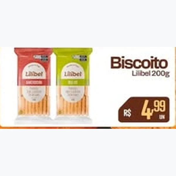 Recorte do encarte de Biscoito Lilibel 200 g