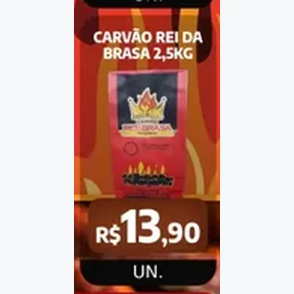 Carvão Rei da Brasa 2,5 kg