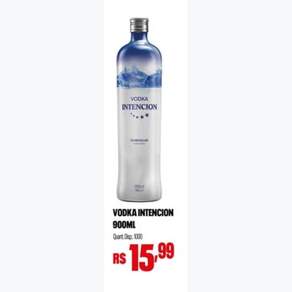 Recorte do encarte de Vodka Intencion 900 ml