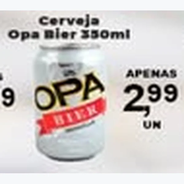 Recorte do encarte de Cerveja Opa Bier 350 ml