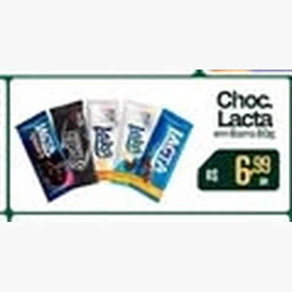 Recorte do encarte de Chocolate Lacta 80 g