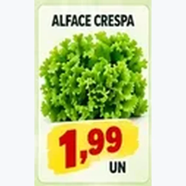 Recorte do encarte de Alface Crespa